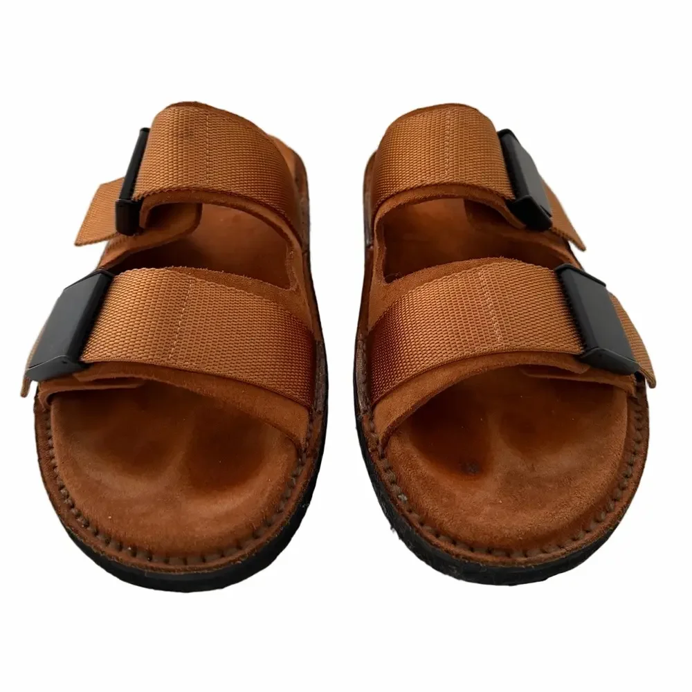 Buttero Double Strap Suede Sandals Chestnut Brown Sz US 8 = IT 41 Men’s